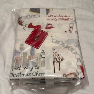 NWT Pottery Barn King Buddy the Elf Christmas Sheet Set